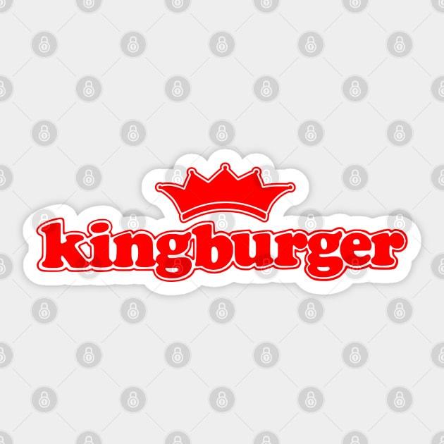 Kingburger (Red Text) Sticker by Alan Hogan